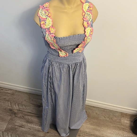 BNWT Moschino Long Striped Flowy Dress - Picture 1 of 5